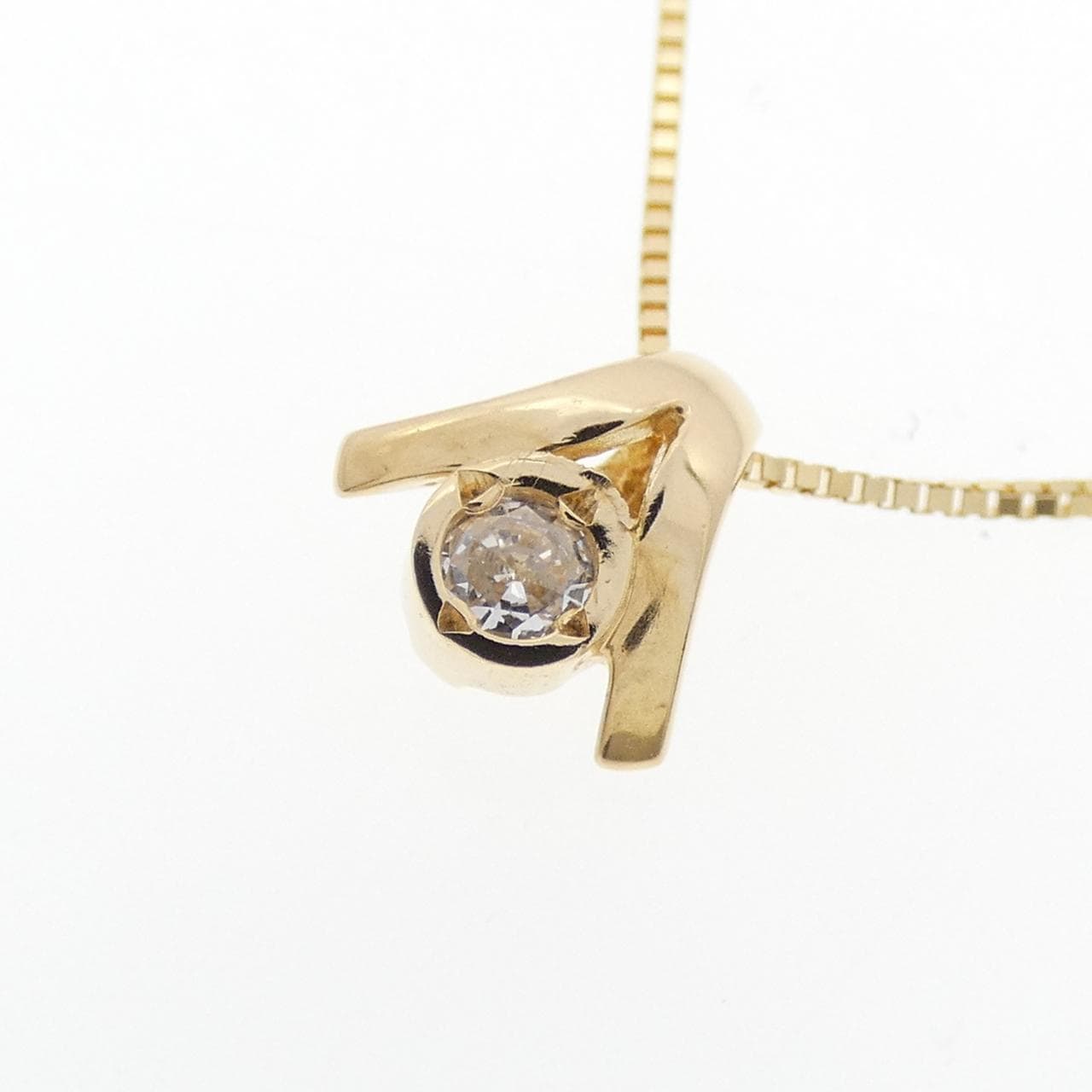 K18YG/750YG ダイヤモンド ネックレス 0.05CT