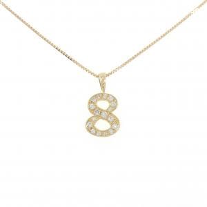 K18YG ナンバー8 ダイヤモンド ネックレス 0.153CT