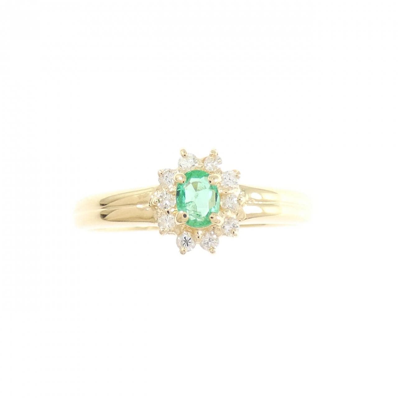 K18YG エメラルド リング 0.13CT