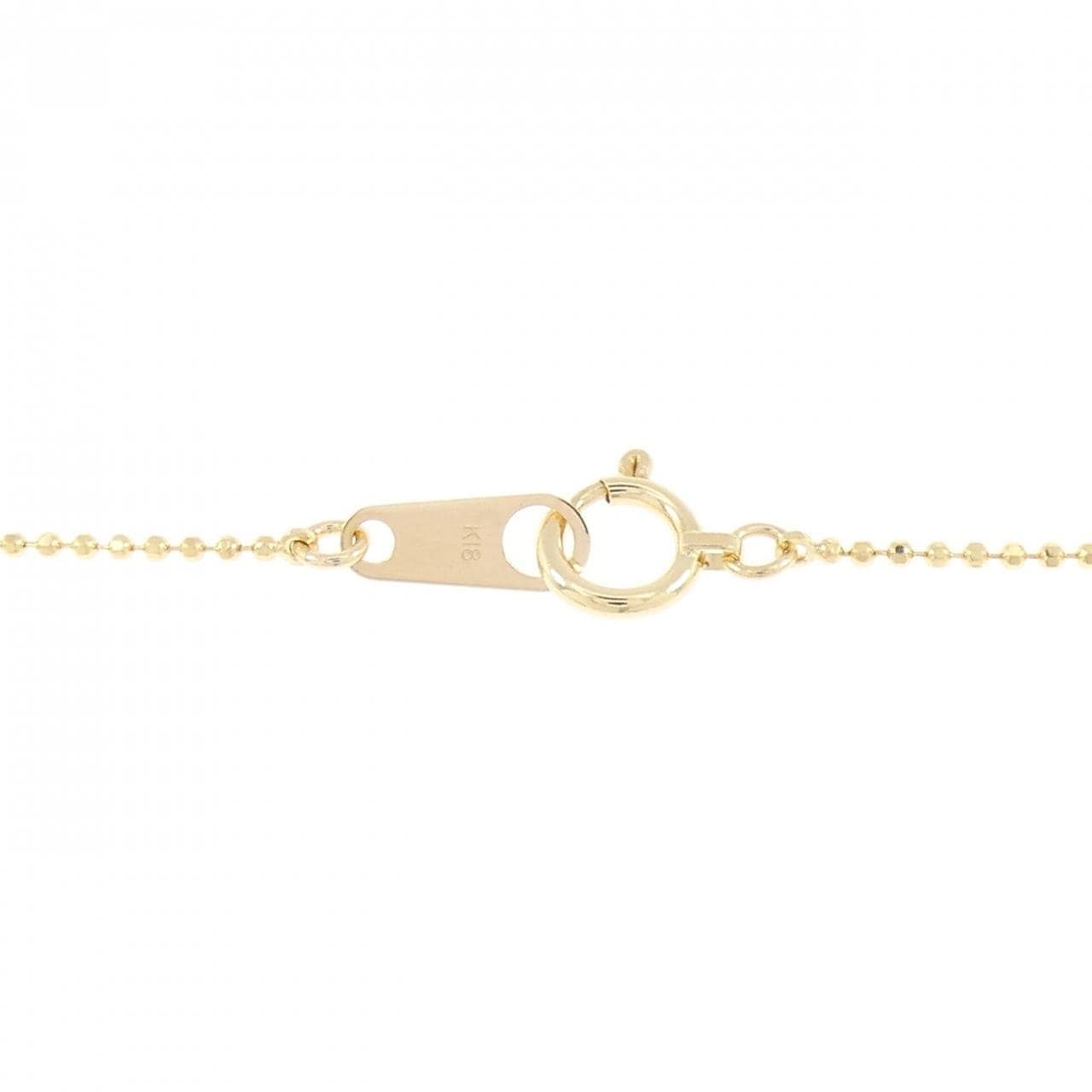 K18YG フラワー ダイヤモンド ネックレス 0.50CT
