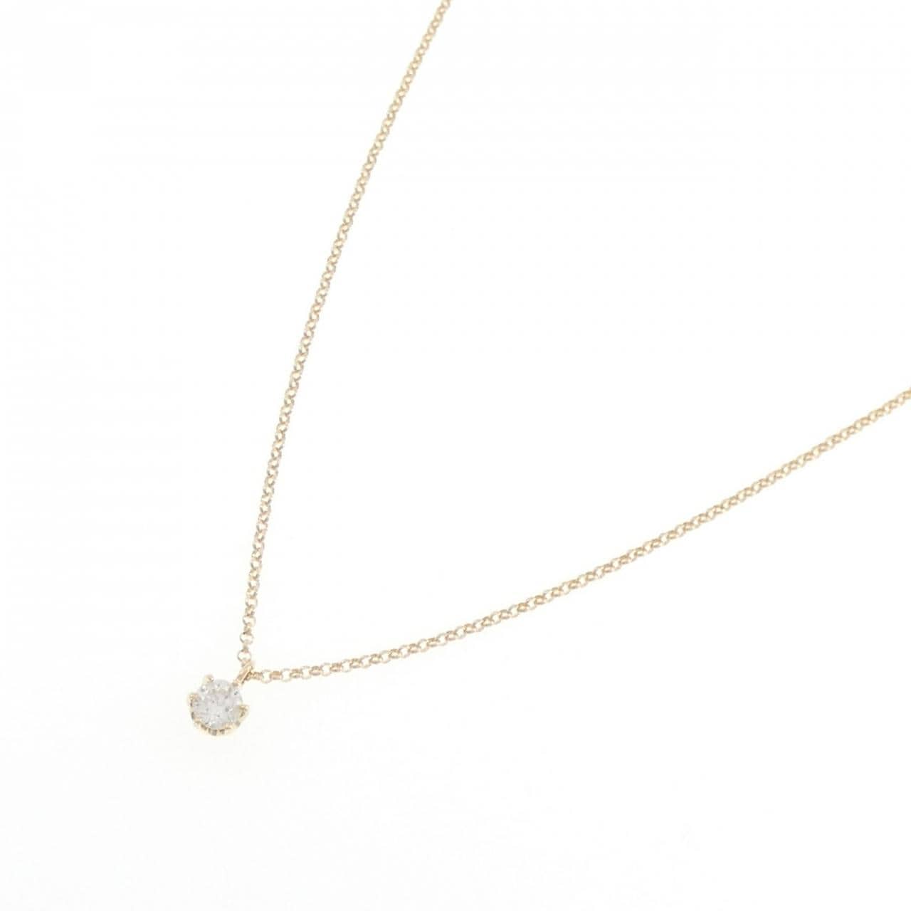 K18YG ソリティア ダイヤモンド ネックレス 0.133CT