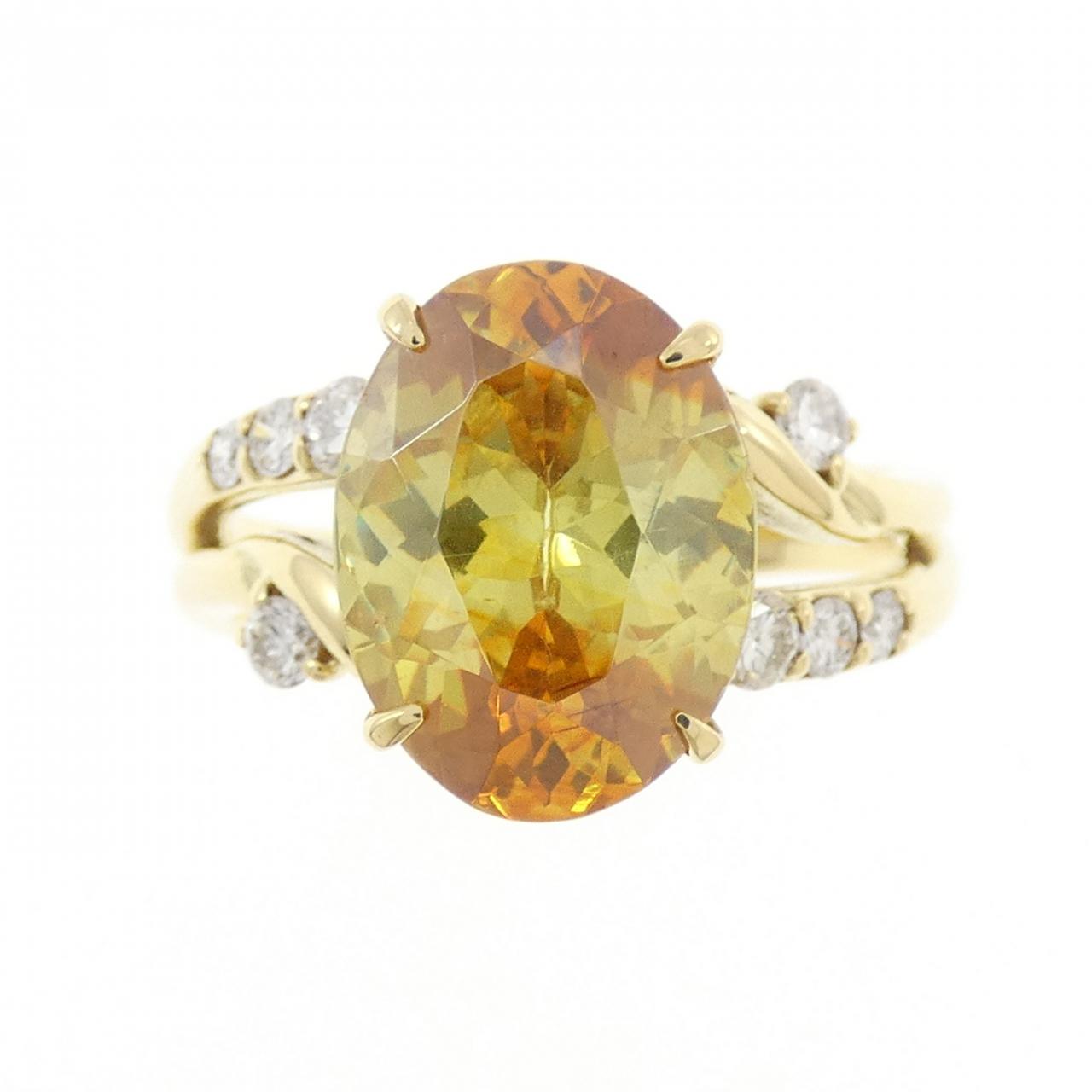 K18YG スファレライト リング 4.79CT