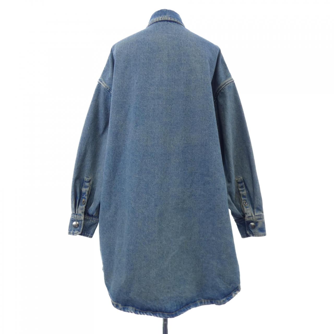 プラダ PRADA オーバーサイズ オーガニックデニム トライアングルロゴ GFC036 SOOO 13Z6 シャツ