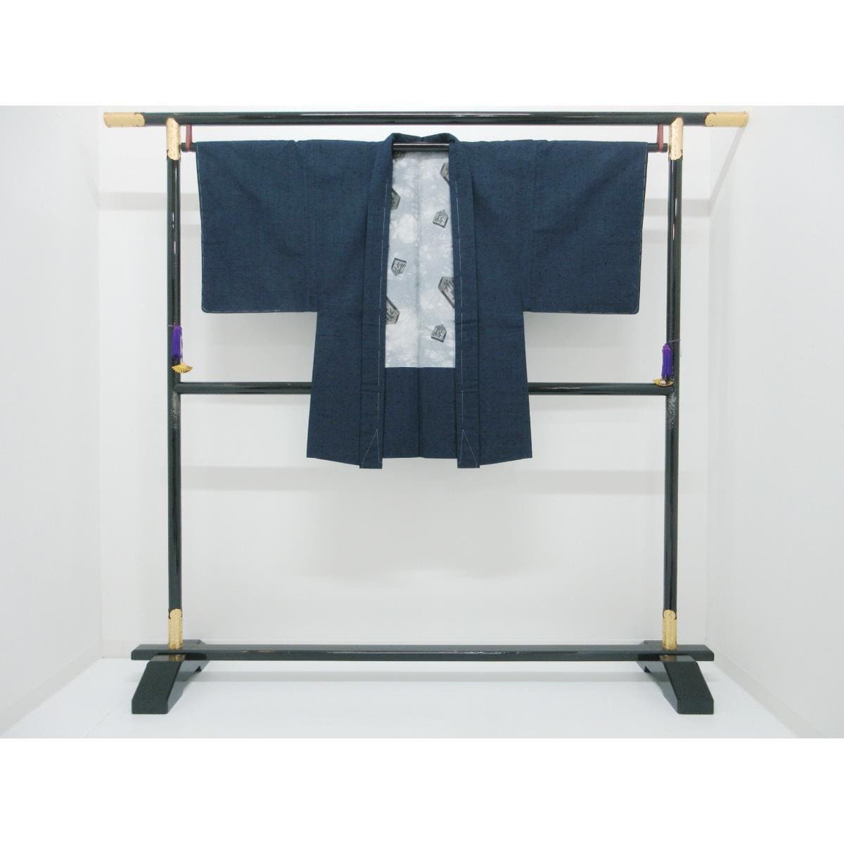 Men&#39;s Hige Tsumugi Kimono and Haori 2-piece set