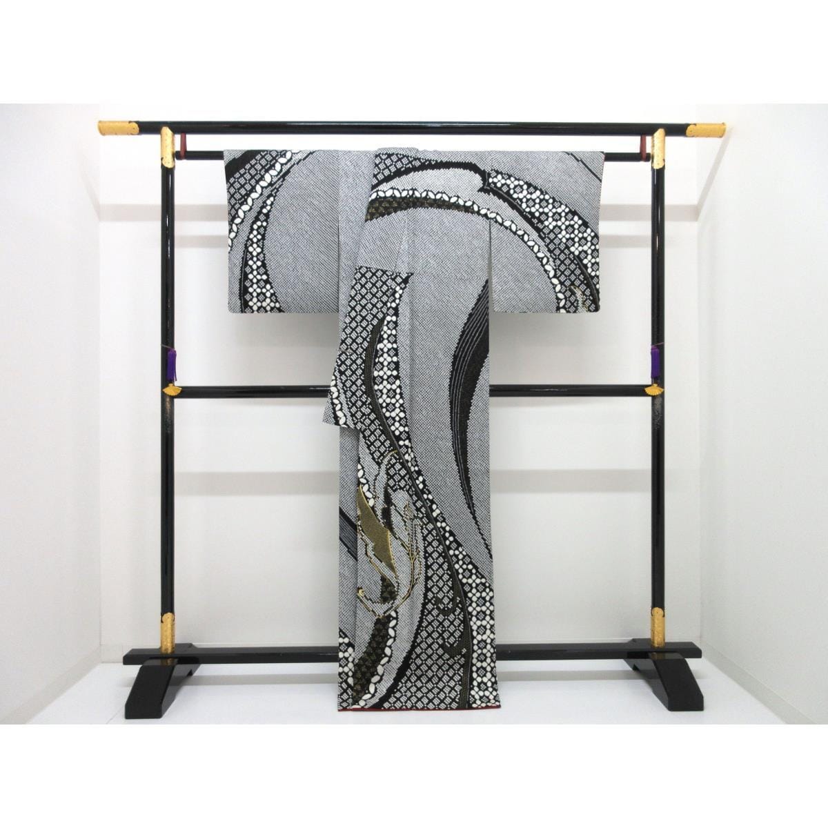 訪問着　総絞り　金彩加工