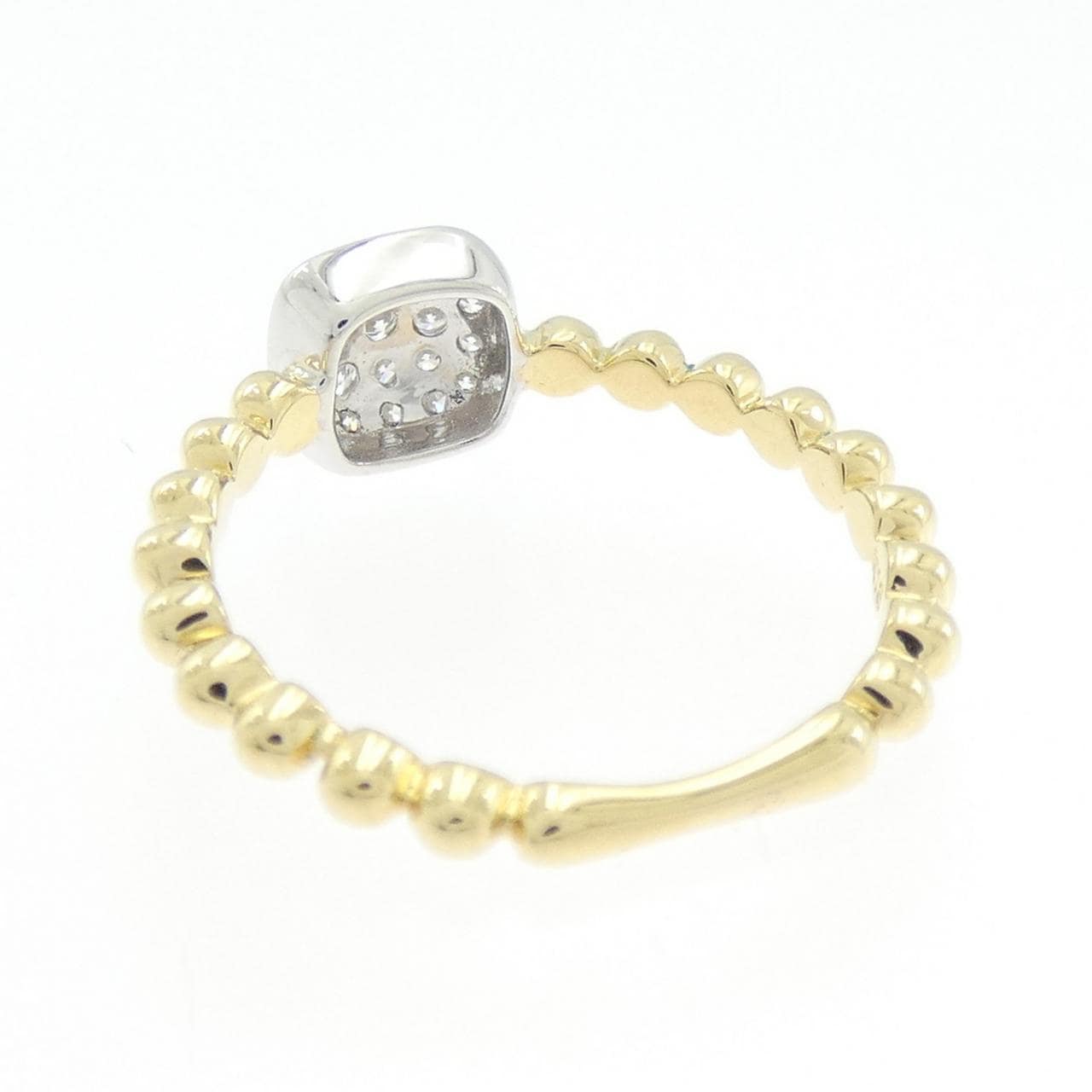 K18YG/K18WG パヴェ ダイヤモンド リング 0.24CT
