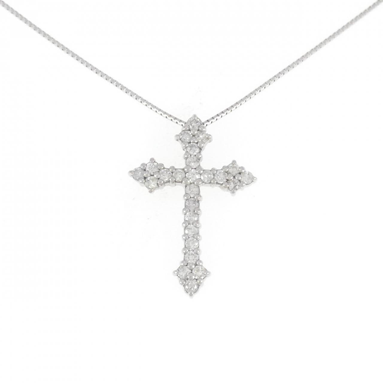 PT Cross Diamond Necklace 0.50CT