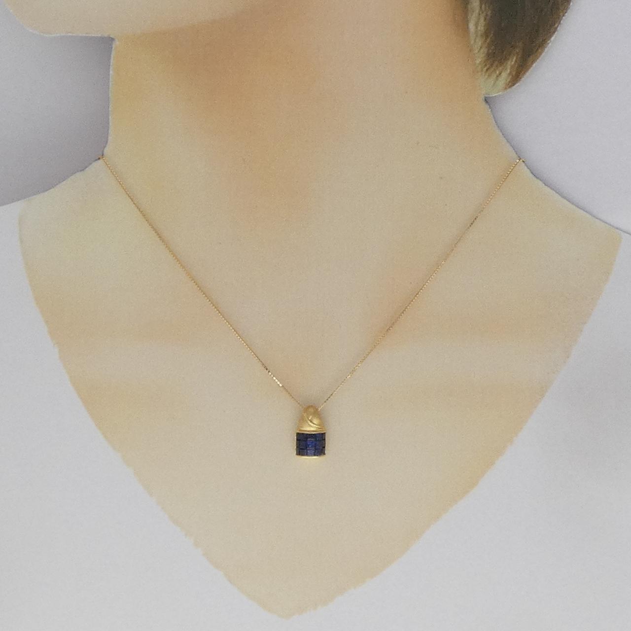 K18YG サファイヤ ネックレス 0.70CT