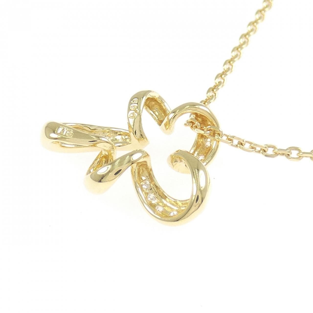 K18YG ダイヤモンド ネックレス 0.09CT