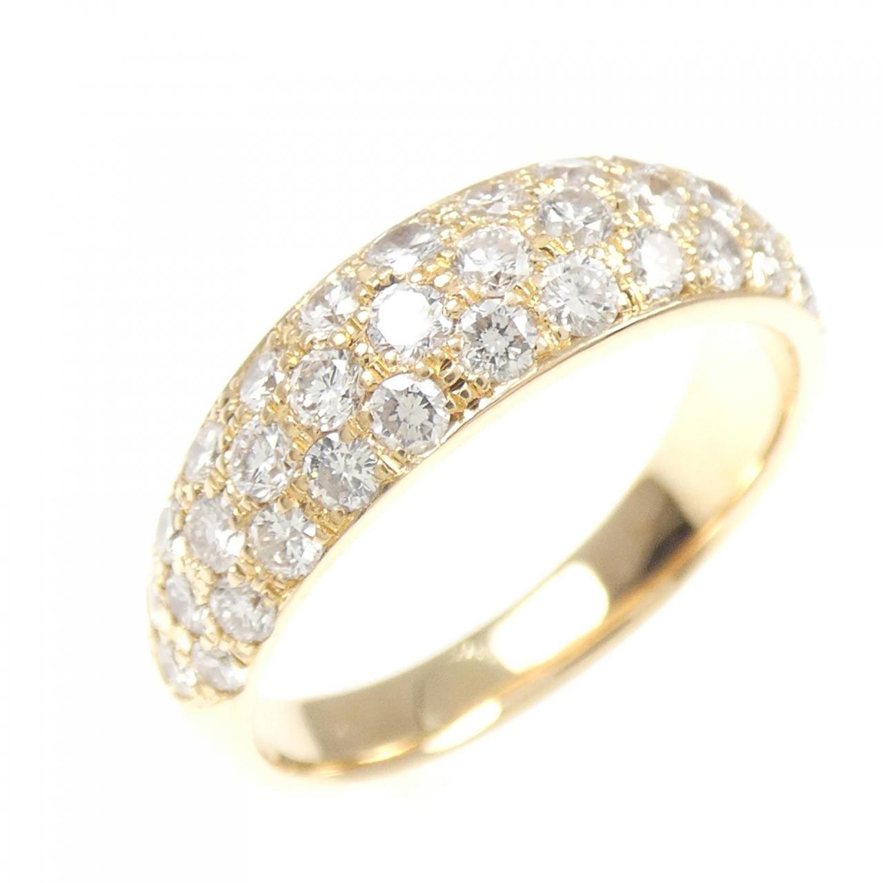 K18PG パヴェ ダイヤモンド リング 0.80CT