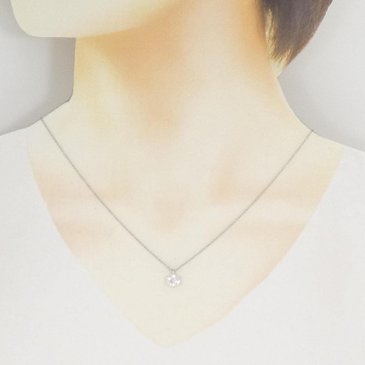 【リメイク】PT900/PT850 ダイヤモンド ネックレス 1.026CT I I1 Good