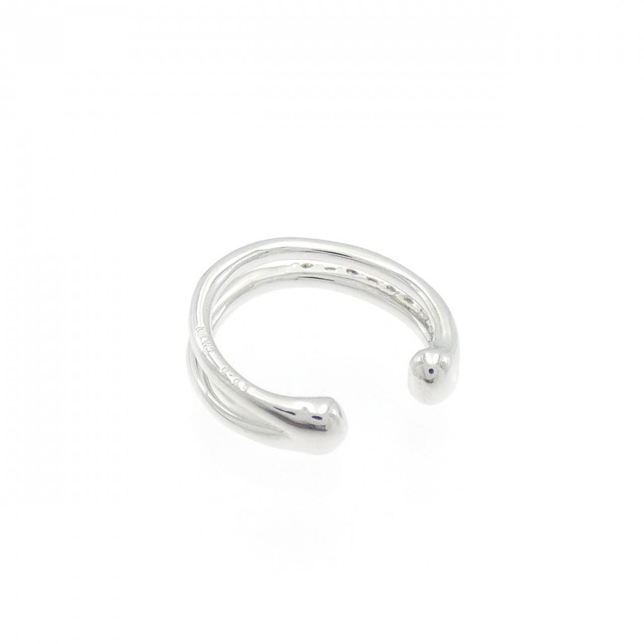 K18WG ダイヤモンド イヤーカフ 0.05CT 片耳