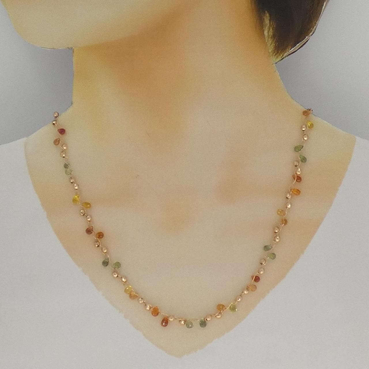 K18PG サファイヤ ネックレス 17.15CT