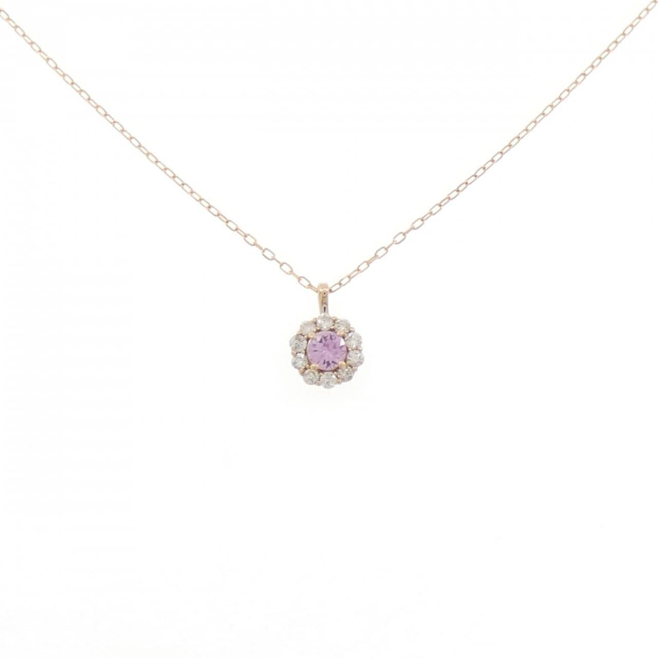 K18PG サファイヤ ネックレス 0.10CT