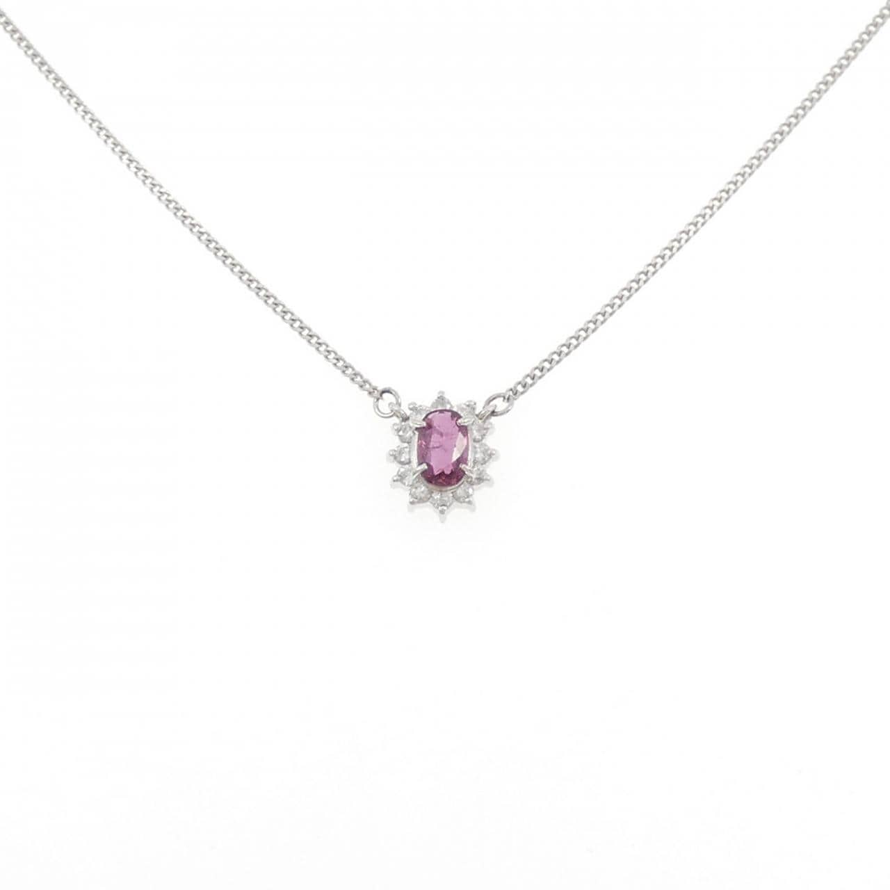 PT850 ルビー ネックレス 0.47CT