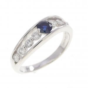 K18WG サファイヤ リング 0.23CT