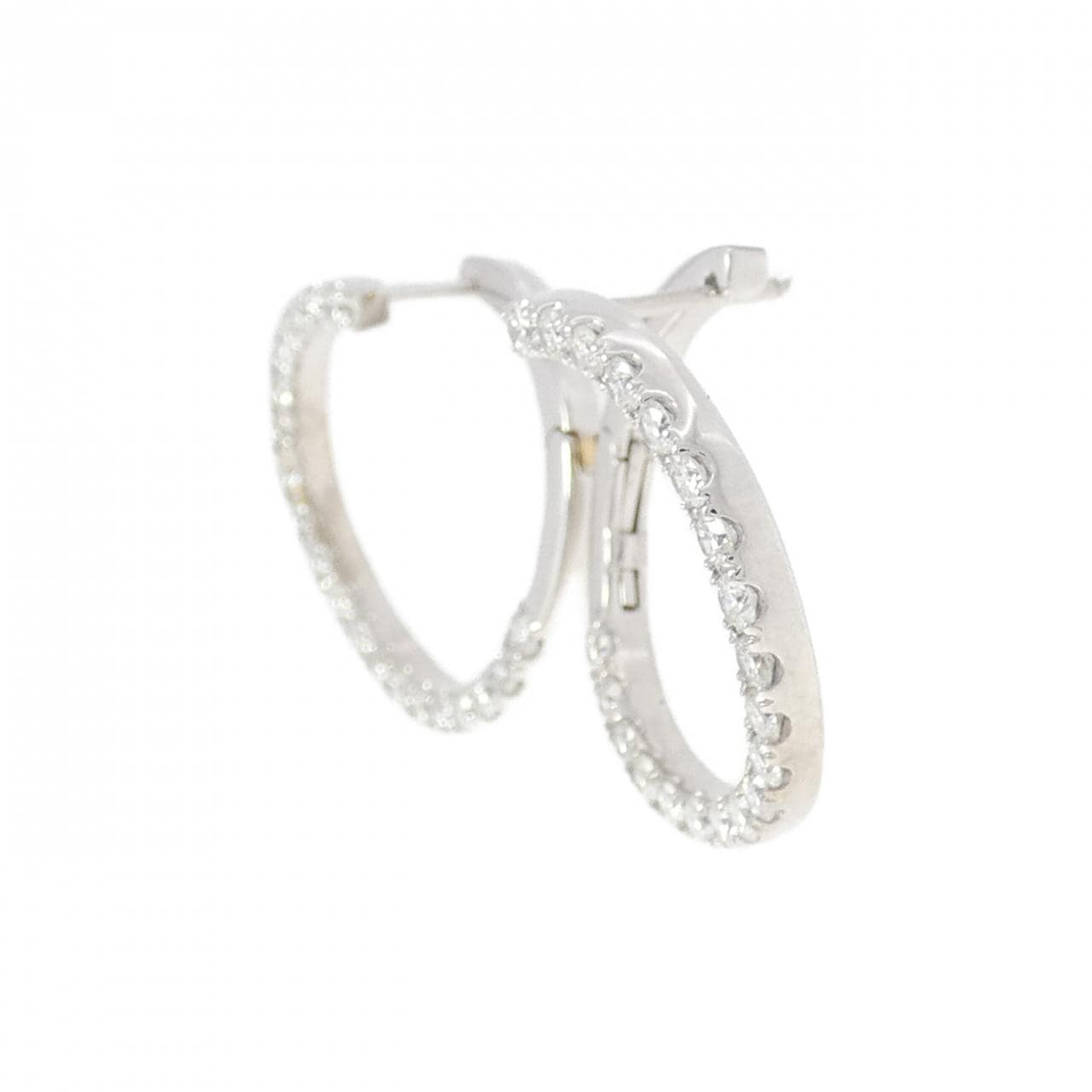 K18WG ダイヤモンド ピアス 1.00CT