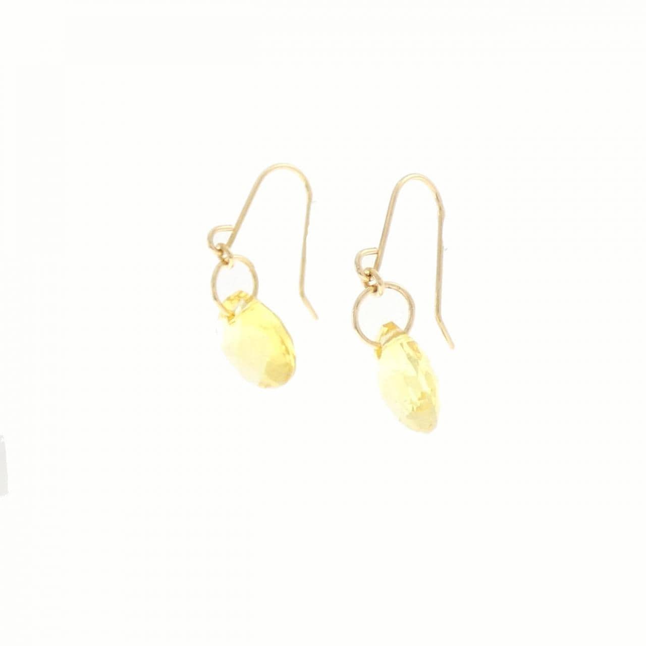 K18YG クオーツ ピアス