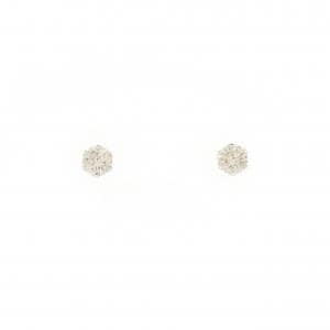PT900 ソリティア ダイヤモンド ピアス 0.30CT