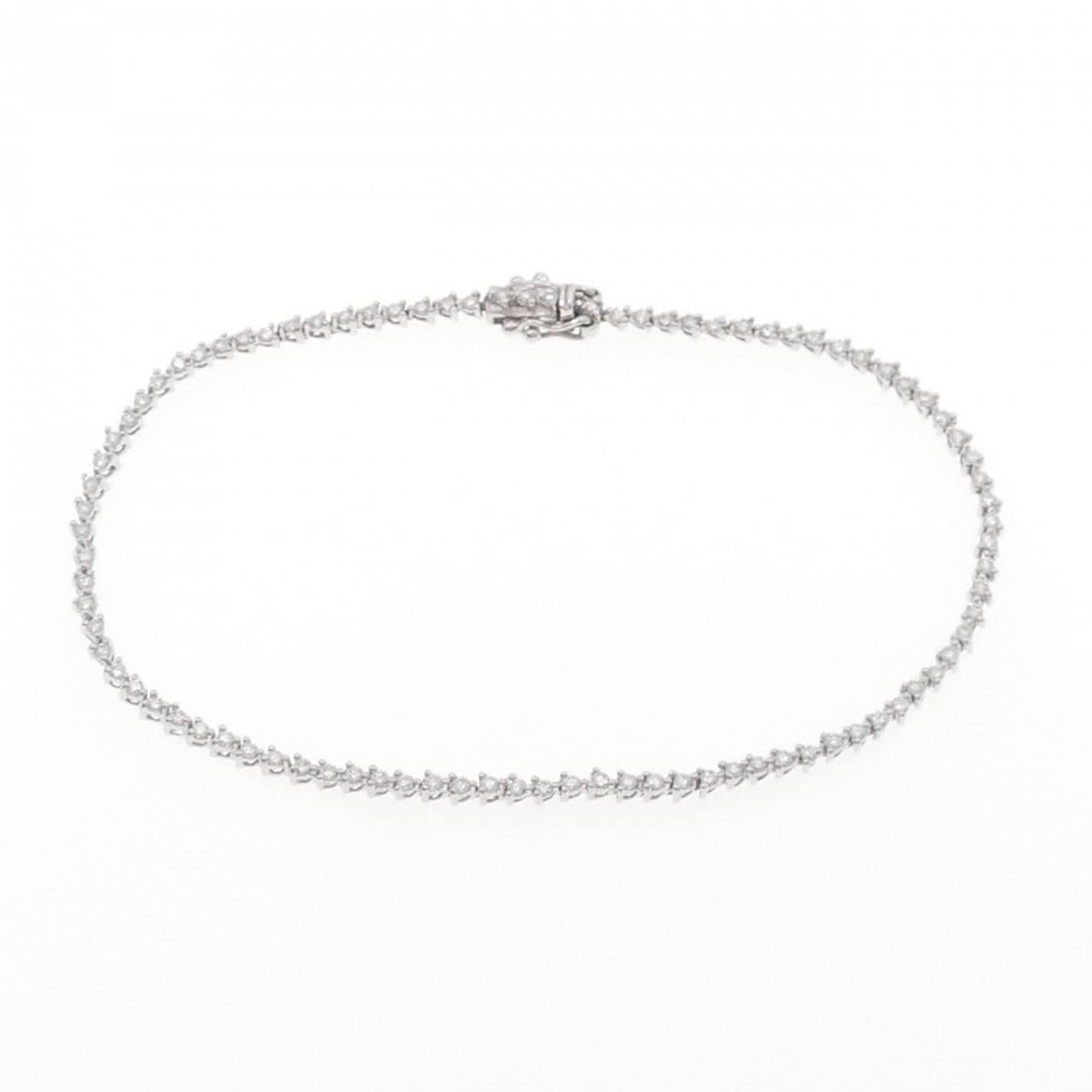 K18WG ダイヤモンド ブレスレット 1.00CT