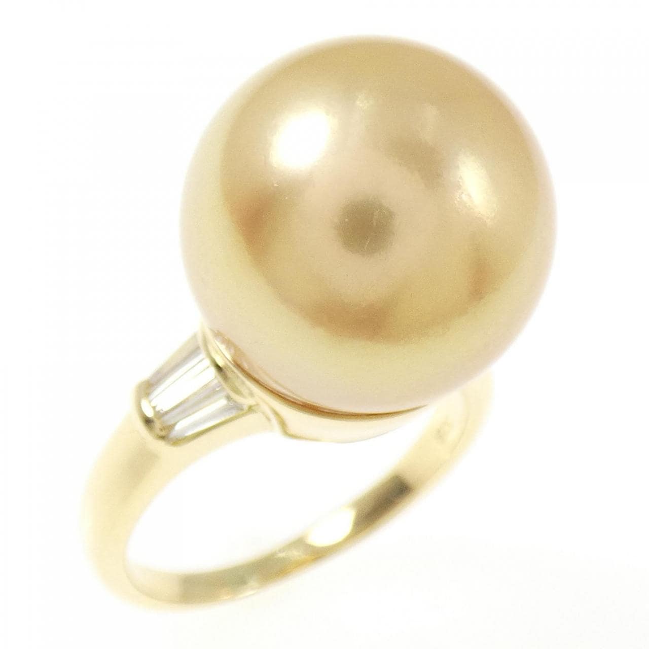 K18YG 白蝶パール リング 14mm