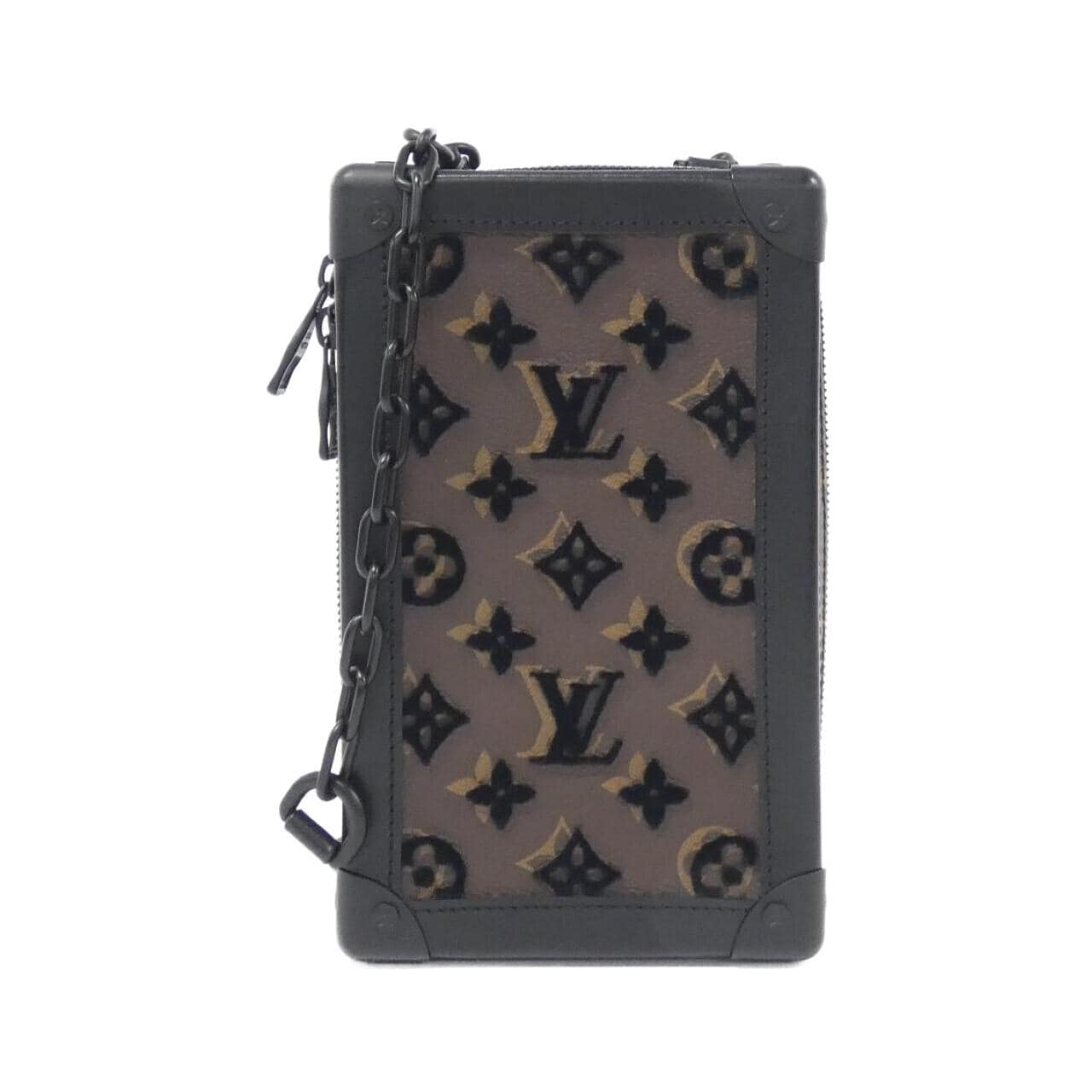 LOUIS VUITTON Monogram塔夫绸垂直柔软 Trunk M45044 单肩包