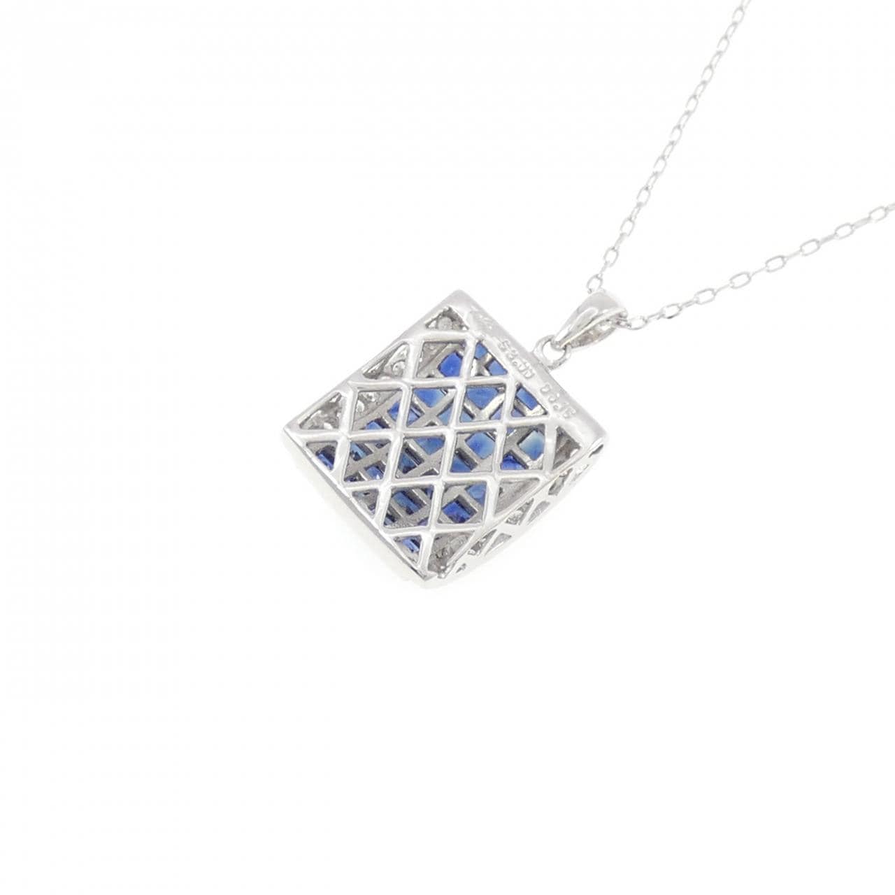 K14WG/K10WG サファイヤ ネックレス 3.00CT