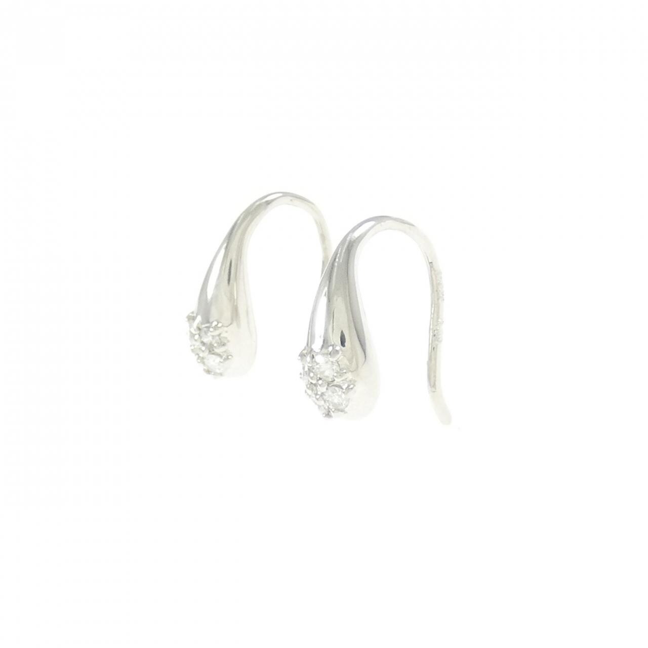 PT900 ダイヤモンド ピアス 0.10CT