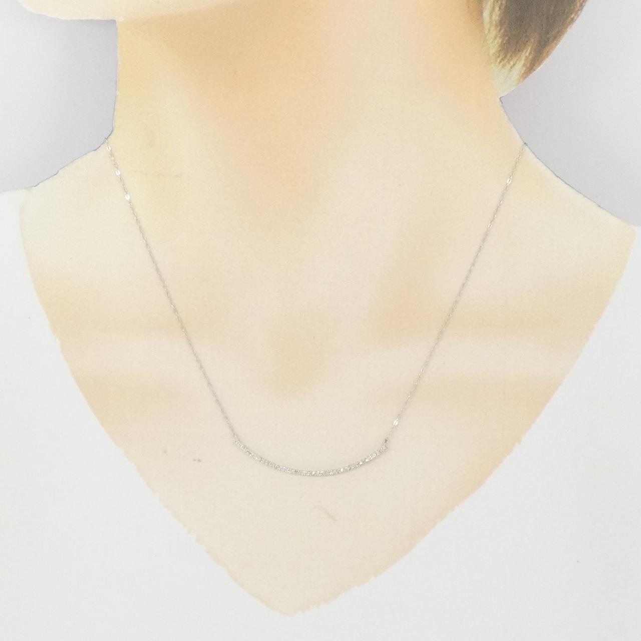 K18WG ダイヤモンド ネックレス 0.20CT
