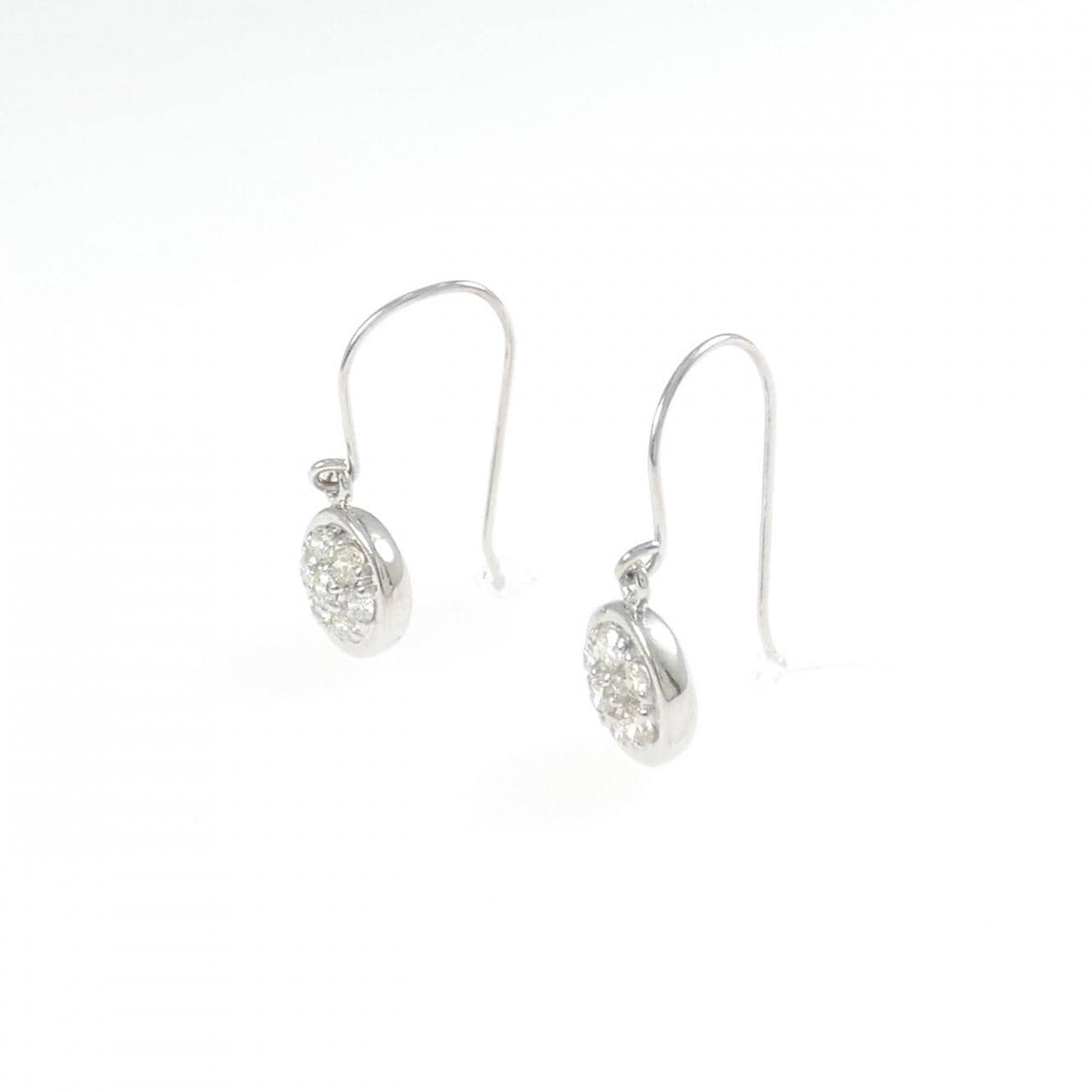 K10WG ダイヤモンド ピアス 0.20CT