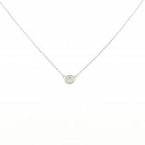 PT900/PT850 ソリティア ダイヤモンド ネックレス 0.12CT