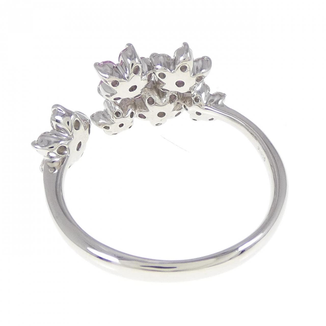 PT フラワー サファイヤ リング 0.56CT