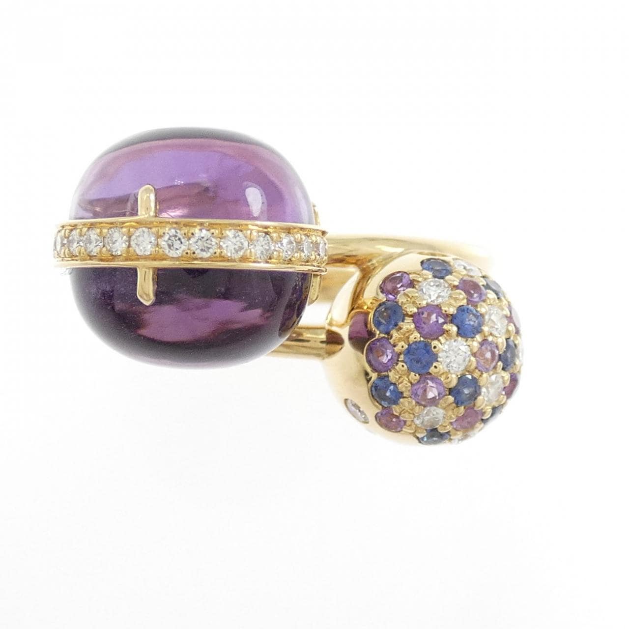 K18YG カラーストーン リング