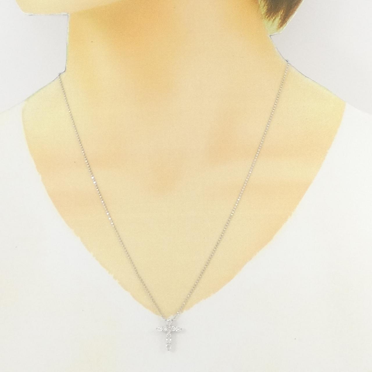 PT900/PT850 クロス ダイヤモンド ネックレス 0.50CT