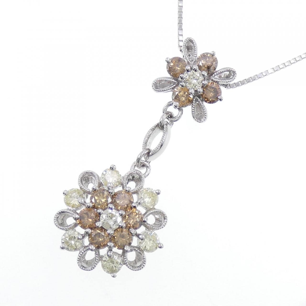 最新入荷 1.80CT 1.80ct K18WG ダイヤモンド プラチナ ネックレス 45cm