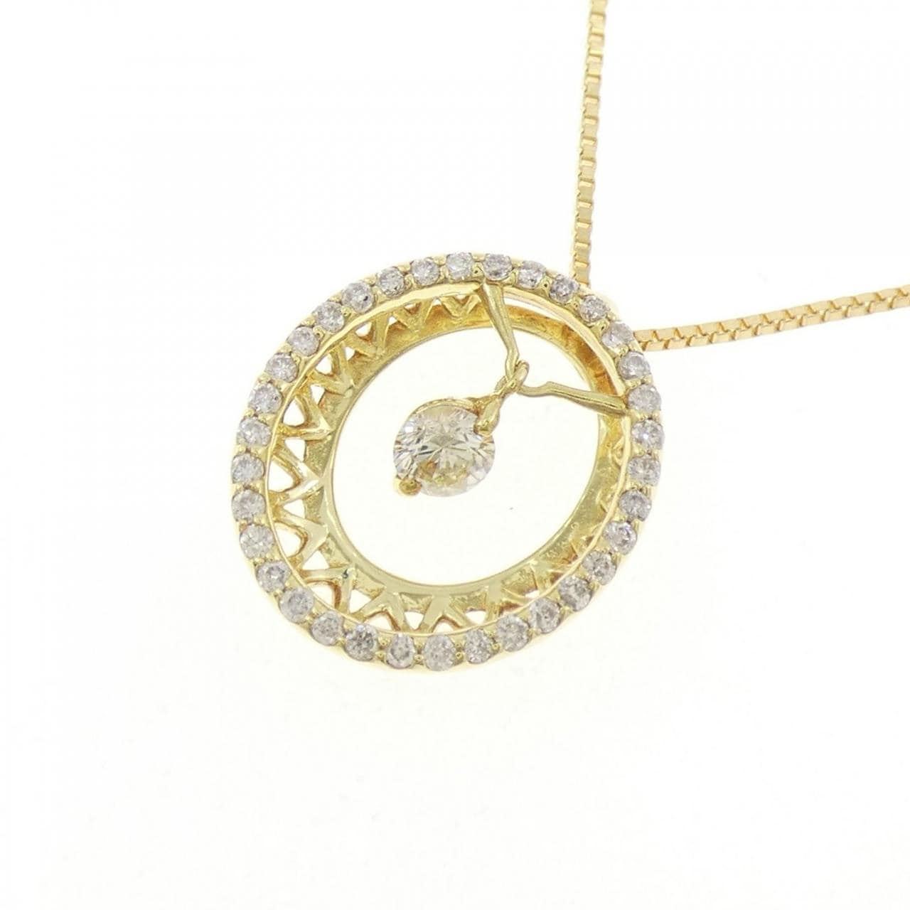 K18YG ダイヤモンド ネックレス 0.18CT