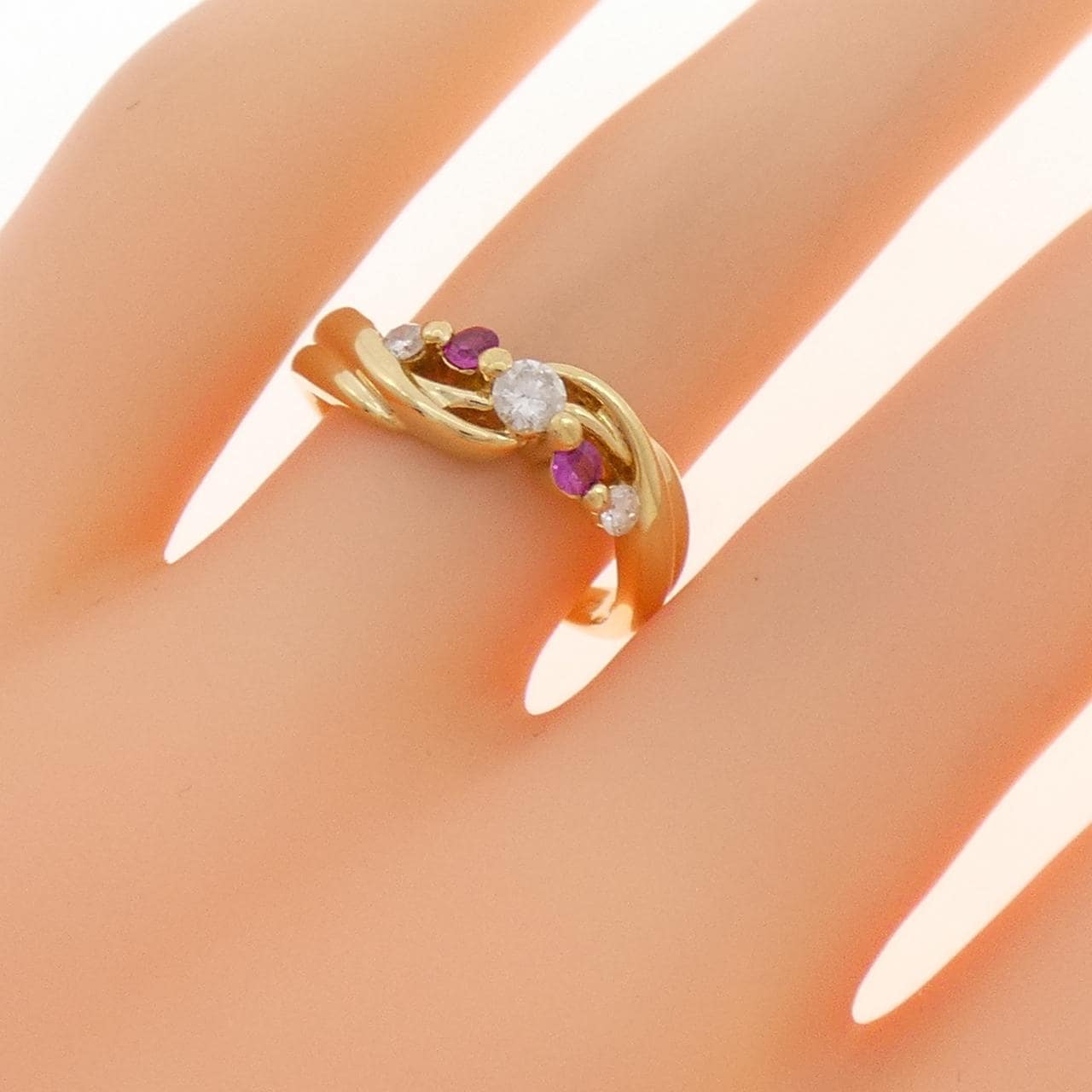 K18YG ルビー リング