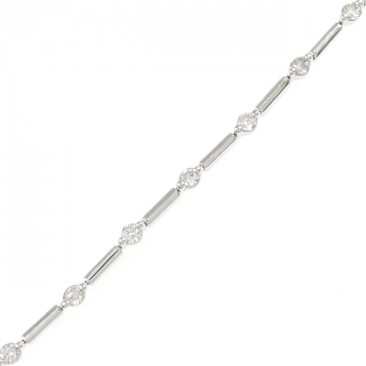 K18WG ダイヤモンド ブレスレット 0.75CT