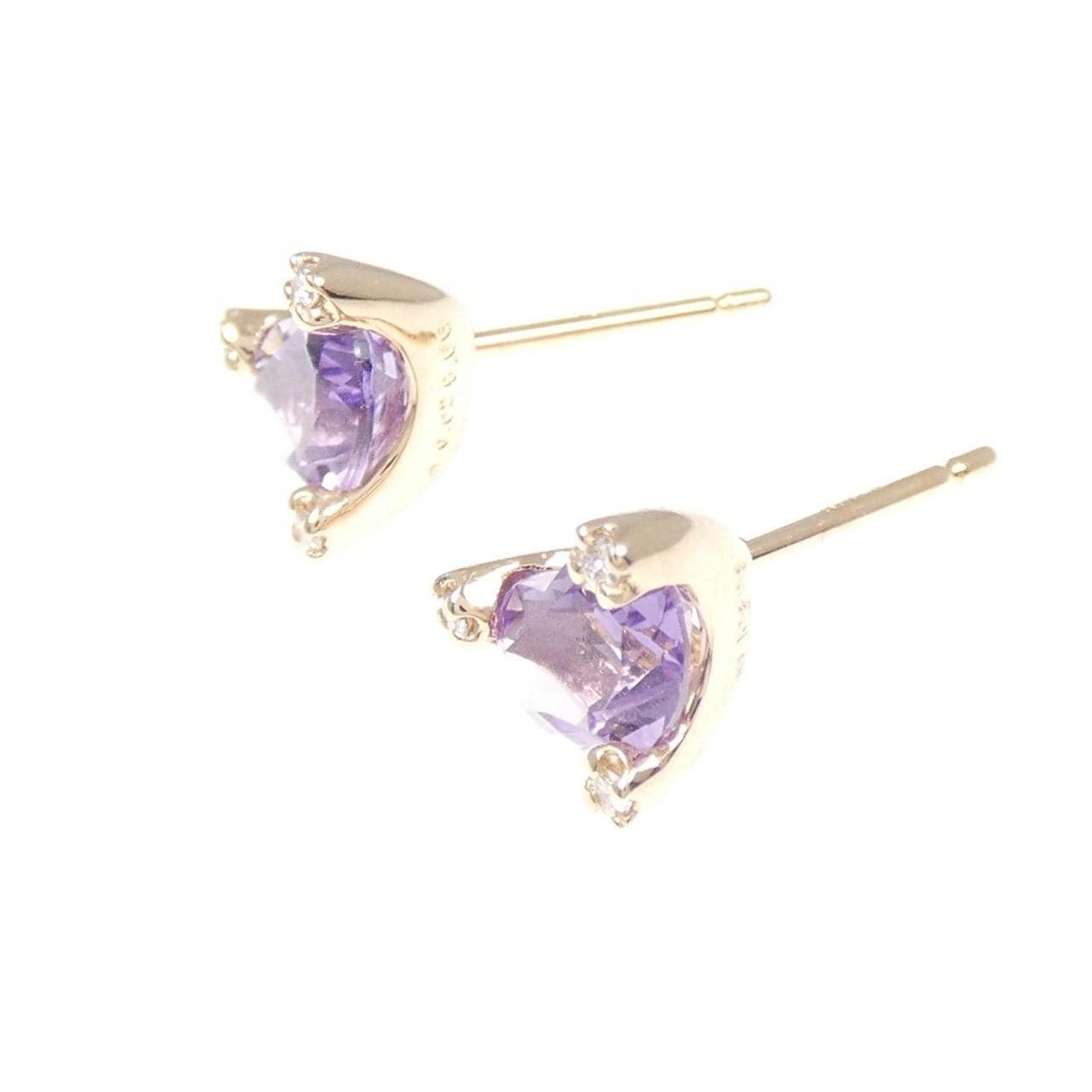 ポンテヴェキオ ハート アメジスト ピアス 1.32CT