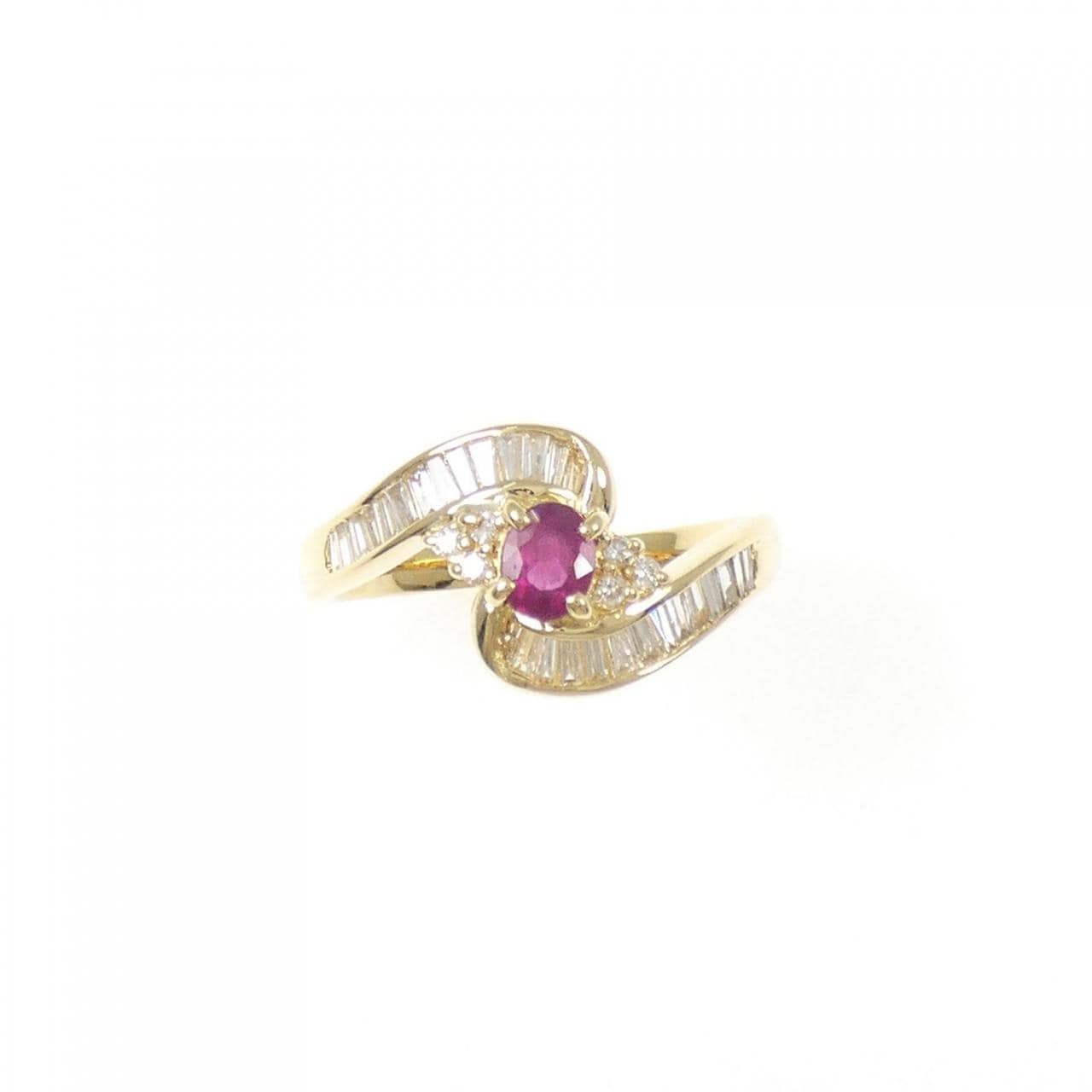 K18YG ruby ring