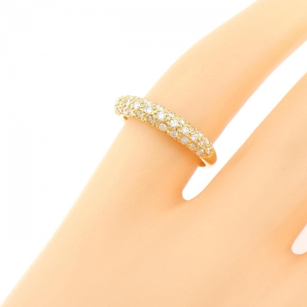 750YG ダイヤモンド ピンキーリング 0.28CT