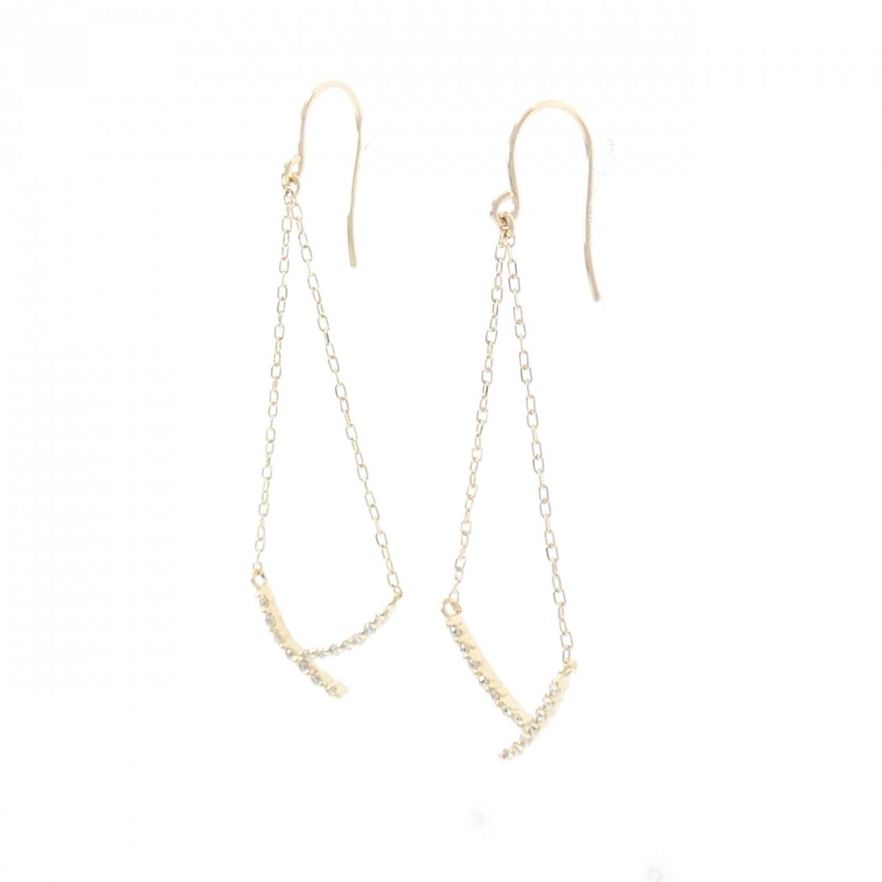 [BRAND NEW] K10YG Diamond earrings 0.08CT