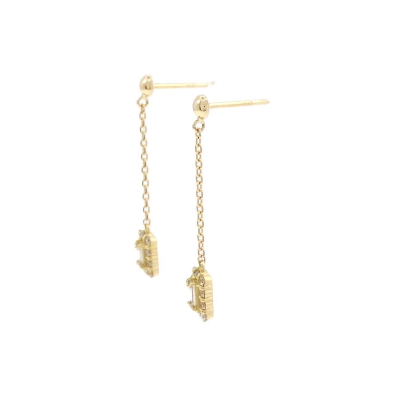 【新品】K18YG ダイヤモンド ピアス 0.20CT