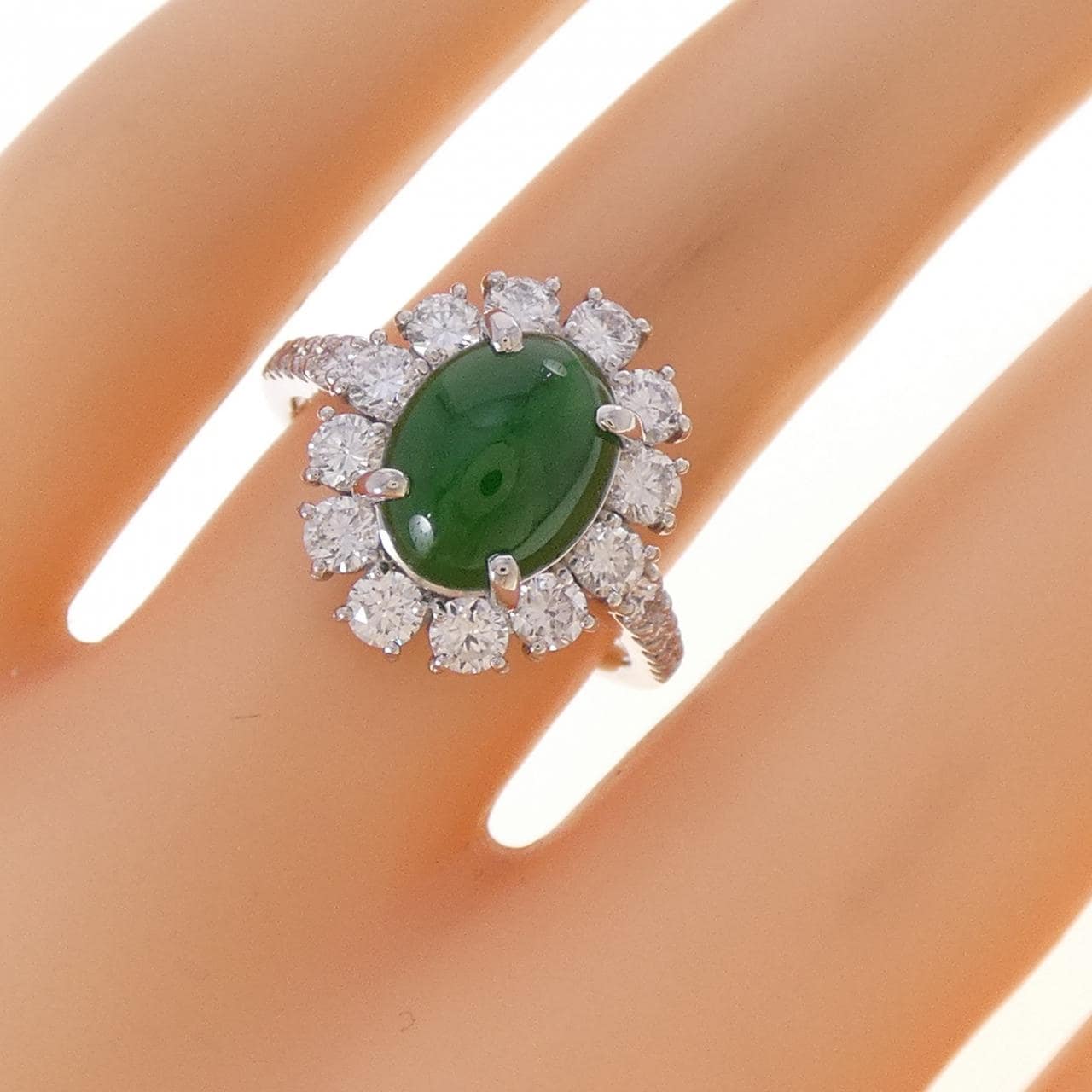 PT900 ヒスイ リング 2.34CT