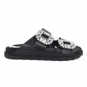 ロジェヴィヴィエ ROGER VIVIER ストラスバックル スライディーヴィヴ サンダル