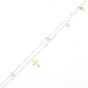 K18YG クロス×スター キュービック ブレスレット