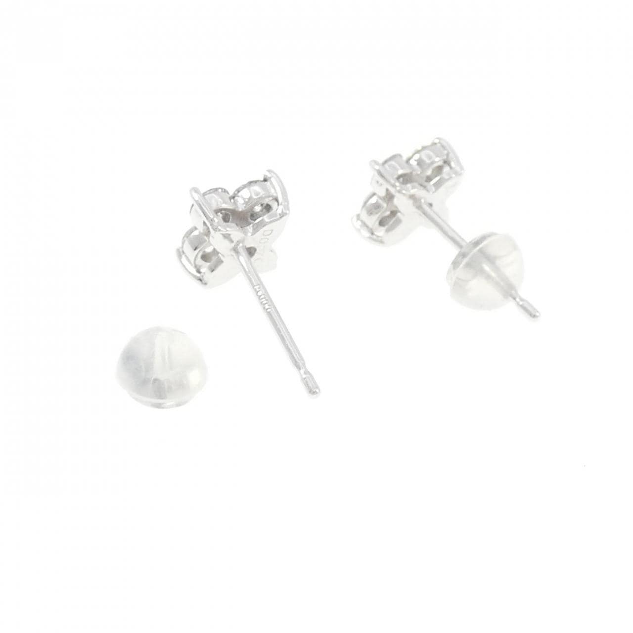 PT900 フラワー ダイヤモンド ピアス 0.755CT
