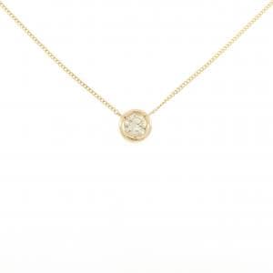 750YG ソリティア ダイヤモンド ネックレス 0.41CT
