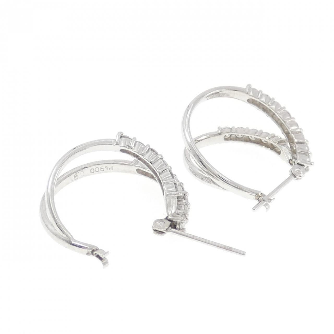 PT900 ダイヤモンド ピアス 0.91CT