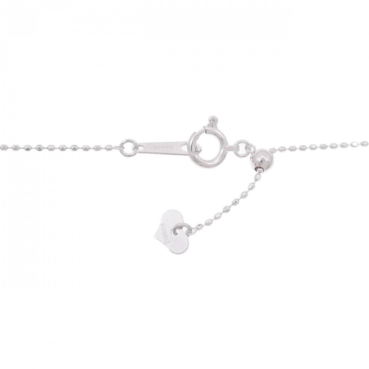 K18WG 2WAY ダイヤモンド ネックレス 0.08CT